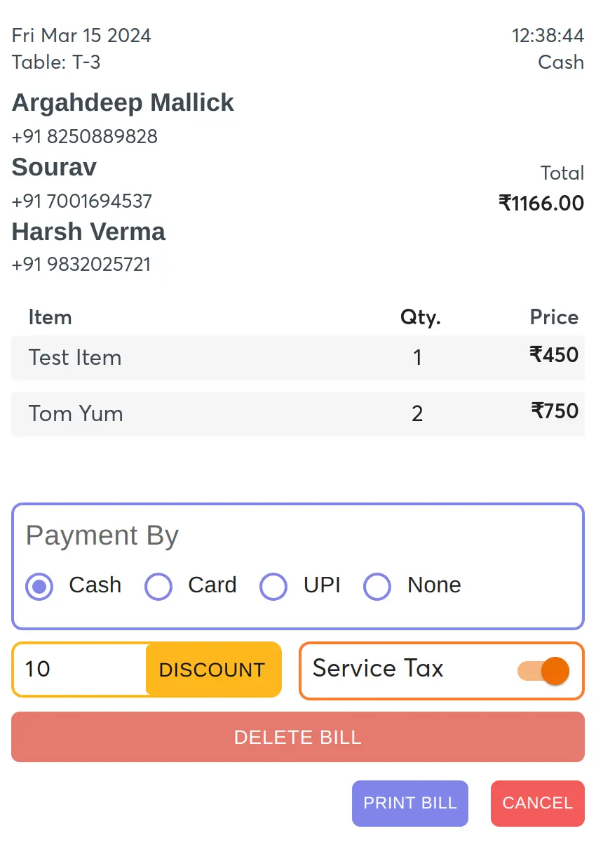 Smart billing system with automated invoicing