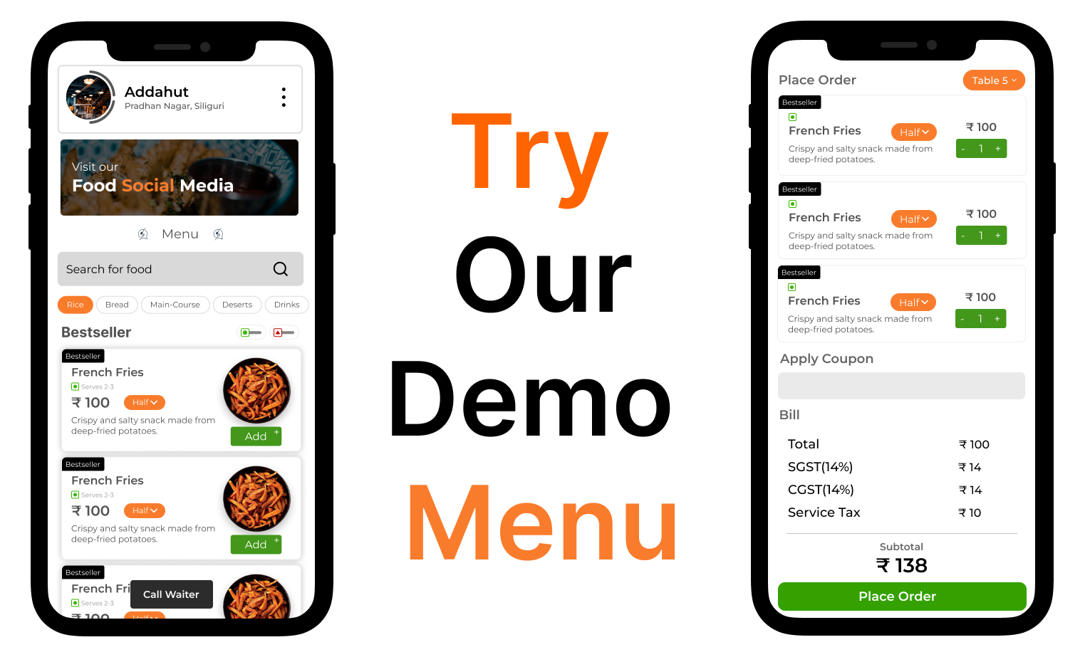 demo menu